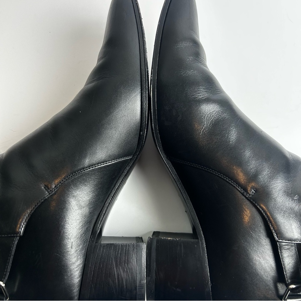 Saint Laurent Paris Black leather Jodhpur ankle boot size: 11 - Picture 8 of 14